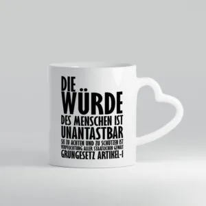 Unantastbar - Herzhenkel Tasse - Kaffeetasse / Geschenk / Familie