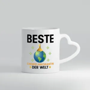 Welt Beste Chemielaborantin | Laborantin | Chemie - Herzhenkel Tasse - Kaffeetasse / Geschenk / Familie