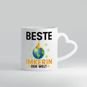Welt Beste Imkerin | Imkerei - Herzhenkel Tasse - Kaffeetasse / Geschenk / Familie