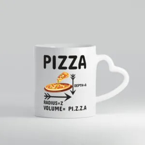 Pizza Tasse | Mathematik Witz | Mathe Lehrer | lustig - Herzhenkel Tasse - Kaffeetasse / Geschenk / Familie