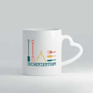 Rechenzentrum | Gärtner | Naturliebhaber | Nachbar - Herzhenkel Tasse - Kaffeetasse / Geschenk / Familie