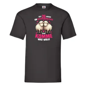 26 Jahre Verheiratet | 26 Jahre ein Team | Ehepaar T-Shirt Schwarz