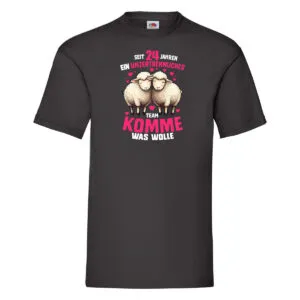 24 Jahre Verheiratet | 24 Jahre ein Team | Ehepaar T-Shirt Schwarz