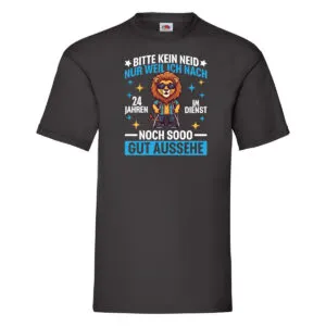 24 Jahre im Dienst | Arbeitsjubiläum | Arbeit T-Shirt Schwarz