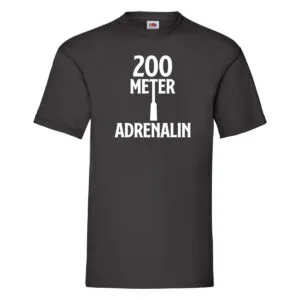 200 Meter Adrenalin T-Shirt Schwarz