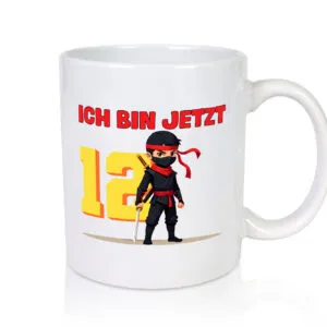 12. Geburtstag | 12 Jahre | Ninja | Kinder - Tasse Weiss - Kaffeetasse / Geschenk / Familie