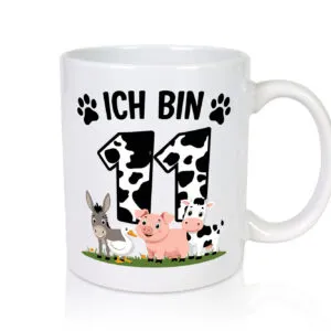 11 Geburtstag | 11 Jahre | Farmer Kind - Tasse Weiss - Kaffeetasse / Geschenk / Familie