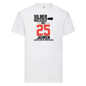 25. Hochzeitstag | Ehemann | Silberhochzeit T-Shirt Weiß