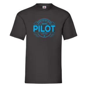 100 % Sicher: Pilot | Flugzeug | Piloten T-Shirt Schwarz