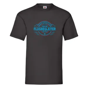 100 % Sicher: Flugbegleiter | Steward | Flughafen T-Shirt Schwarz