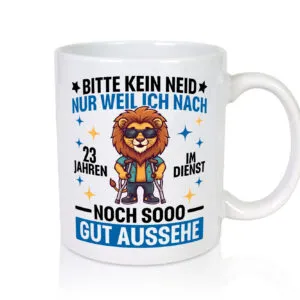 23 Jahre im Dienst | Arbeitsjubiläum | Arbeit - Tasse Weiss - Kaffeetasse / Geschenk / Familie