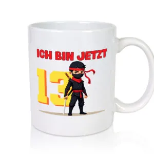 13. Geburtstag | 13 Jahre | Ninja | Kinder - Tasse Weiss - Kaffeetasse / Geschenk / Familie