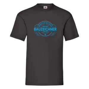 100 % Sicher: Bauzeichner | Zeichner T-Shirt Schwarz