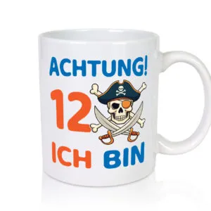 12. Geburtstag | 12Jahre | Pirat - Tasse Weiss - Kaffeetasse / Geschenk / Familie