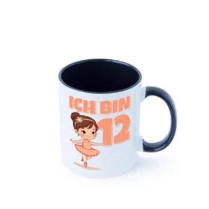 12 Geburtstag | 12 Jahre | Ballerina | Mädchen | Ballet Farbige Tasse - Kaffeetasse / Geschenk / Familie