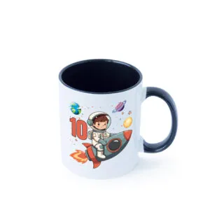 10. Geburtstag | 10 Jahre | Astronaut | Weltraum Farbige Tasse - Kaffeetasse / Geschenk / Familie