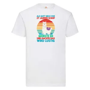 27. Geburtstag | 27 Jahre | Gut Schuf mich | Lama v2 T-Shirt Weiß