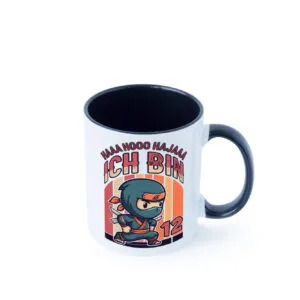 12. Geburtstag | Ninja Junge | 12 Jahre Farbige Tasse - Kaffeetasse / Geschenk / Familie