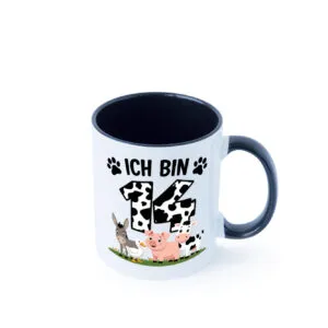 14 Geburtstag | 14 Jahre | Farmer Kind Farbige Tasse - Kaffeetasse / Geschenk / Familie