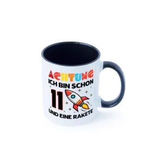 11. Geburtstag | Rakete | Weltraum | 11 Jahre | Galaxy Farbige Tasse - Kaffeetasse / Geschenk / Familie