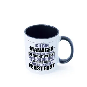 Löse Probleme: Manager | Management v2 Farbige Tasse - Kaffeetasse / Geschenk / Familie