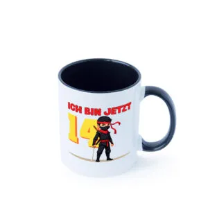 14. Geburtstag | 14 Jahre | Ninja | Kinder Farbige Tasse - Kaffeetasse / Geschenk / Familie