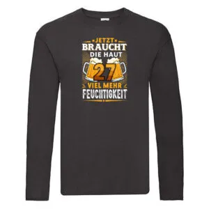 27 braucht die haut mehr Feuchtigkeit | 27. Geburtstag Long Sleeve Schwarz