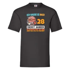 28 Dienstjahre | Arbeit | Kompetent v2 T-Shirt Schwarz