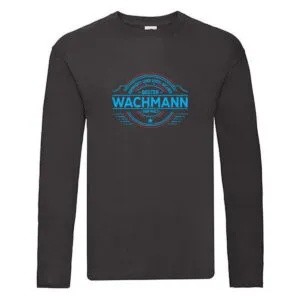 100 % Sicher: Wachmann | Wachpersonal | Nachtwächter Long Sleeve Schwarz