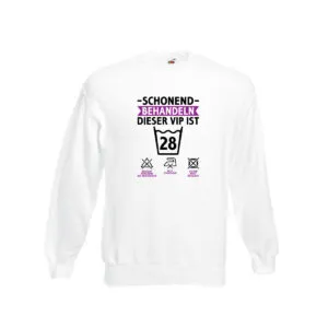 28 Geburtstag | schonend behandeln | 28 Jahre Sweatshirt Weiß