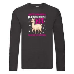 26. Geburtstag | 26 Jahre | Lama | gut aussehen Long Sleeve Schwarz