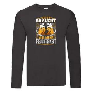 22 braucht die haut mehr Feuchtigkeit | 22. Geburtstag Long Sleeve Schwarz