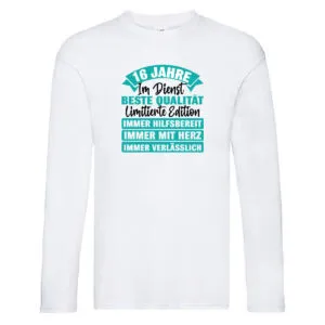 16 Jahre im Dienst | Jubiläum | Arbeit Long Sleeve Weiß