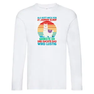 21. Geburtstag | 21 Jahre | Gut Schuf mich | Lama v2 Long Sleeve Weiß