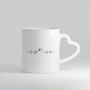 Traktor Herzschlag | Trekker | Bauer | Landwirt | Hof - Herzhenkel Tasse - Kaffeetasse / Geschenk / Familie