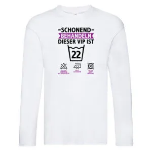 22 Geburtstag | schonend behandeln | 22 Jahre v2 Long Sleeve Weiß