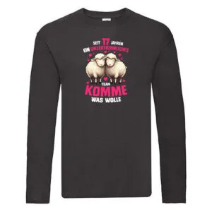 17 Jahre Verheiratet | 17 Jahre ein Team | Ehepaar Long Sleeve Schwarz