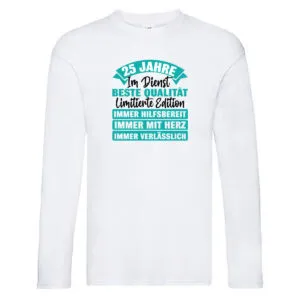25 Jahre im Dienst | Jubiläum | Arbeit Long Sleeve Weiß