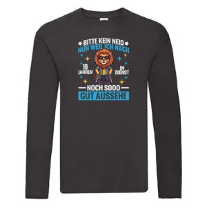 19 Jahre im Dienst | Arbeitsjubiläum | Arbeit Long Sleeve Schwarz