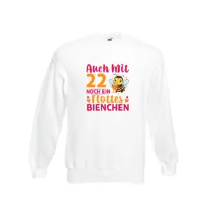 22. Geburtstag | Flottes Bienchen | 22 Jahre Sweatshirt Weiß