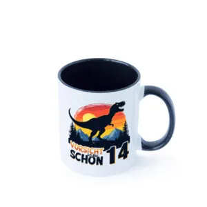 12. Geburtstag | 12 Jahre | Dinosaurier v2 Farbige Tasse - Kaffeetasse / Geschenk / Familie