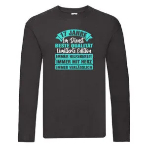 17 Jahre im Dienst | Jubiläum | Arbeit Long Sleeve Schwarz