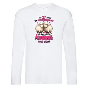 27 Jahre Verheiratet | 27Jahre ein Team | Ehepaar v2 Long Sleeve Weiß