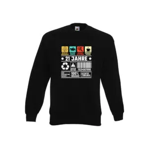 21. Geburtstag | 21 Jahre | Humor | Limited Edition Sweatshirt Schwarz