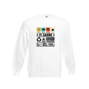 21. Geburtstag | 21 Jahre | Humor | Limited Edition Sweatshirt Weiß