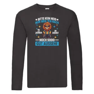 21 Jahre im Dienst | Arbeitsjubiläum | Arbeit Long Sleeve Schwarz