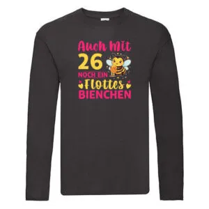 26. Geburtstag | Flottes Bienchen | 26 Jahre Long Sleeve Schwarz