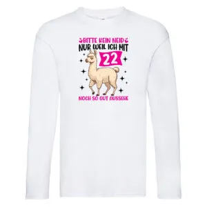 22. Geburtstag | 22 Jahre | Lama | gut aussehen Long Sleeve Weiß