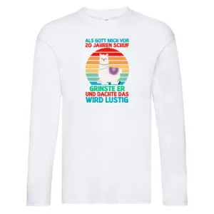 20. Geburtstag | 20 Jahre | Gut Schuf mich | Lama v2 Long Sleeve Weiß