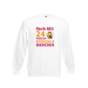 24. Geburtstag | Flottes Bienchen | 24 Jahre Sweatshirt Weiß